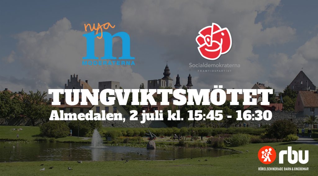 Tungviktsmötet (Moderaterna och Socialdemokraterna), Almedalen 2 juli 15.45-16.30