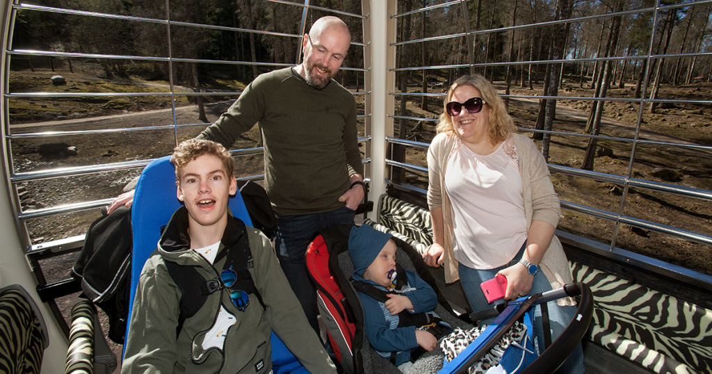 Hela familjen samlad: Malte, Rolle, Frank och Åsa Ytterberg.